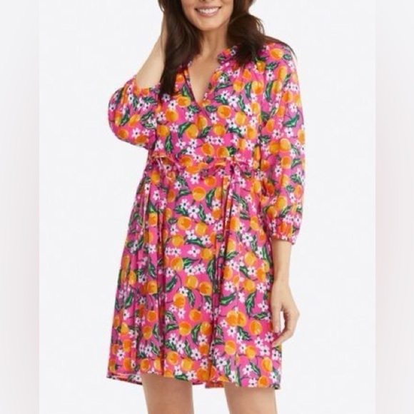 Draper James Dresses & Skirts - Draper James Kellie Babydoll Dress Orange‎ Blossom oversized fun XS